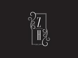 kreatives zh hz Luxus-Logo-Brief-Vektor-Bilddesign vektor