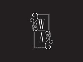 minimalistisches wa-logo-symbol, neues wa-luxus-logo-symbol-design vektor