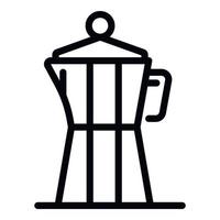 Symbol für Dampfkaffeemaschine, Umrissstil vektor