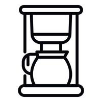Symbol für Haushaltskaffeemaschine, Umrissstil vektor