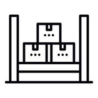 Symbol für den Stapel von Logistikpaketen, Umrissstil vektor