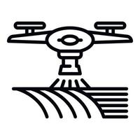 Symbol für Drohnenwasserbewässerung, Umrissstil vektor