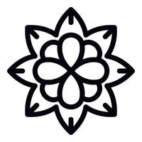 Blumengewürz-Symbol, Umrissstil vektor