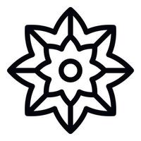 Symbol für Blumengewürze, Umrissstil vektor