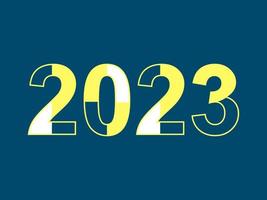 kreativ begrepp av 2023 ny år med trendig och modern design för kort, baner, mall, affisch, flygblad, omslag och media posta. vektor illustration