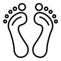 Fußabdruck-Symbol, Umrissstil vektor