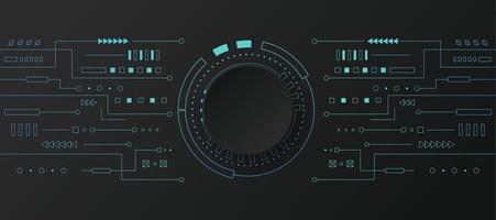 abstrakter Technologiehintergrund. Hi-Tech-Digital- und Kommunikationskonzept. Vektorhintergrunddesign mit Stromkreisleitung. Vektor-Illustration. vektor