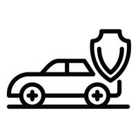 Polizeiauto-Symbol, Umrissstil vektor