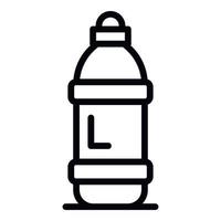 Symbol für Ölflaschen aus Kunststoff, Umrissstil vektor