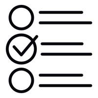 Symbol für Passagier-Checkliste, Umrissstil vektor
