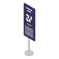 Stand-Banner-Symbol, isometrischer Stil vektor