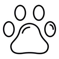 Symbol für Haustierpfote, Umrissstil vektor