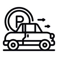 Parkplatzsymbol, Umrissstil vektor