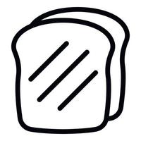 Weißbrot-Symbol, Umrissstil vektor