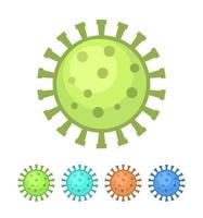 coronavirus covid isolierte bunte vektorillustration vektor