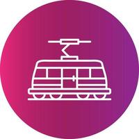 Straßenbahn kreatives Icon-Design vektor