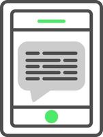 Nachricht am Telefon kreatives Icon-Design vektor