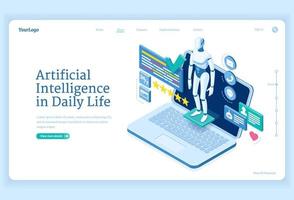 artificiell intelligens i dagligen liv baner vektor