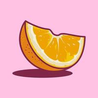 färsk orange frukt dragen tecknad serie illustration vektor