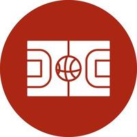 Basketballplatz kreatives Icon-Design vektor