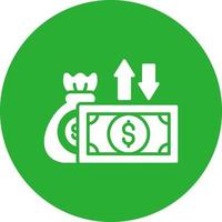 Cashflow kreatives Icon-Design vektor