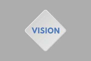 Vision-Text-Schaltfläche. Vision-Zeichen-Symbol-Aufkleber-Web-Schaltflächen vektor