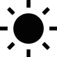 Sol ikon i vit bakgrund, illustration av Sol ikon symbol i svart på vit bakgrund vektor