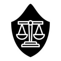 Anwaltskanzlei-Glyphen-Symbol vektor