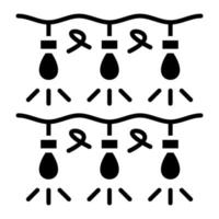 Glyphen-Symbol für Neujahrslichter vektor