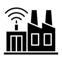 Smart-Industrie-Glyphe-Symbol vektor