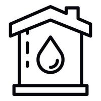 Symbol für das Hauswassersystem, Umrissstil vektor