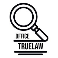 Office Truelaw-Symbol, Umrissstil vektor