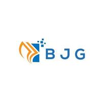 bjg-kreditreparatur-buchhaltungslogodesign auf weißem hintergrund. bjg kreative initialen wachstumsdiagramm brief logo konzept. bjg Business Finance Logo-Design. vektor