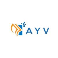ayv-kreditreparatur-buchhaltungslogodesign auf weißem hintergrund. ayv kreative initialen wachstumsdiagramm brief logo konzept. ayv Business Finance-Logo-Design. vektor