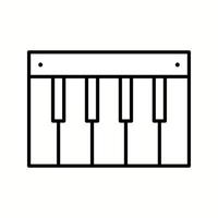 einzigartiges Symbol für die Vektorlinie des Klaviers vektor