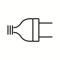 einzigartiges Vektorsymbol für die elektrische Steckerleitung vektor