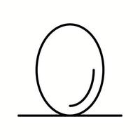 einzigartiges Ei-Vektorliniensymbol vektor