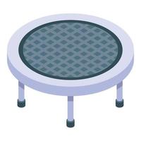 textil- trampolin ikon, isometrisk stil vektor