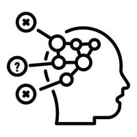 Symbol für Krankheitskopfdiagramm, Umrissstil vektor