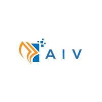 aiv kreditera reparera bokföring logotyp design på vit bakgrund. aiv kreativ initialer tillväxt Graf brev logotyp begrepp. aiv företag finansiera logotyp design. vektor