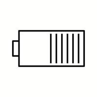 unik batteri vektor linje ikon