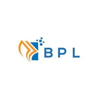 bpl kreditera reparera bokföring logotyp design på vit bakgrund. bpl kreativ initialer tillväxt Graf brev logotyp begrepp. bpl företag finansiera logotyp design. vektor