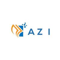 azi kreditera reparera bokföring logotyp design på vit bakgrund. azi kreativ initialer tillväxt Graf brev logotyp begrepp. azi företag finansiera logotyp design. vektor