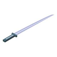 stål ninja svärd ikon, isometrisk stil vektor