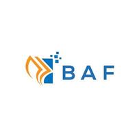 baf-kreditreparatur-buchhaltungslogodesign auf weißem hintergrund. baf kreative initialen wachstumsdiagramm brief logo konzept. BAF Business Finance Logo-Design. vektor