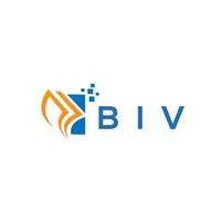 biv kreditera reparera bokföring logotyp design på vit bakgrund. biv kreativ initialer tillväxt Graf brev logotyp begrepp. biv företag finansiera logotyp design. vektor