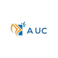AUC-Kreditreparatur-Buchhaltungslogodesign auf weißem Hintergrund. auc kreative initialen wachstumsdiagramm brief logo konzept. auc Business Finance Logo-Design. vektor