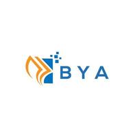 Bya Credit Repair Accounting Logo-Design auf weißem Hintergrund. bya kreative initialen wachstumsdiagramm brief logo konzept. bya Business Finance-Logo-Design. vektor