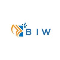 biw kredit reparatur buchhaltung logo design auf weißem hintergrund. biw kreative initialen wachstumsdiagramm brief logo konzept. Biw Business Finance Logo-Design. vektor