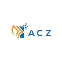 acz kreditera reparera bokföring logotyp design på vit bakgrund. acz kreativ initialer tillväxt Graf brev logotyp begrepp. acz företag finansiera logotyp design. vektor